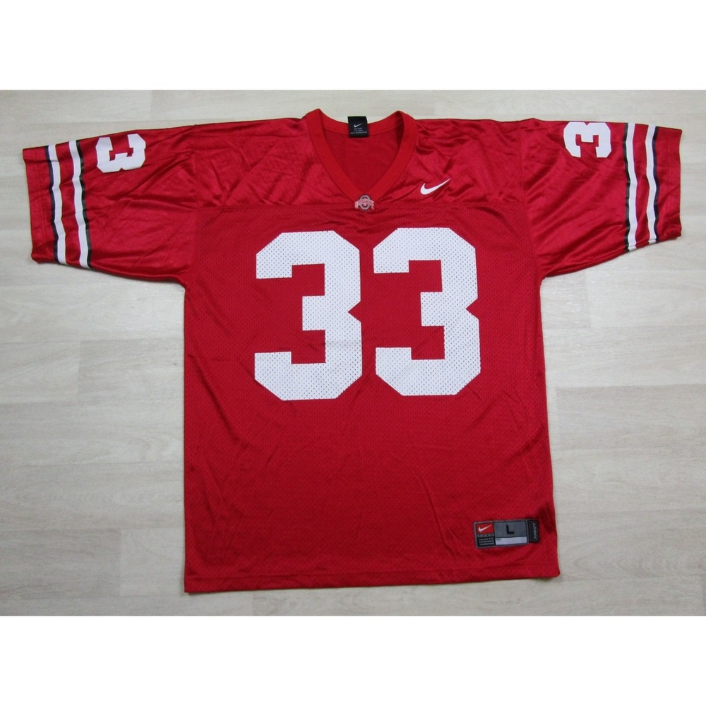 Y2K Nike Team Ohio State Buckeyes #33 James Laurinaitis Football Jersey (L) 2006